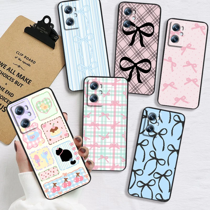 Простой лук кот клубника для OPPO Find X6 X5 X3 A54S A5 A94 A16 A53S A57 A74 A72 A98 A78 A96 A9 фотография