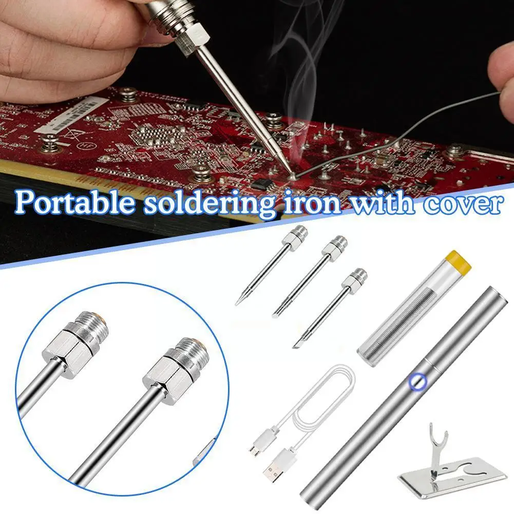 

Cordless Soldering Iron Lithium Wireless USB Rechargeable Wirless Professional Tool Portable Welding Kit Tool Soldering Por B5U2