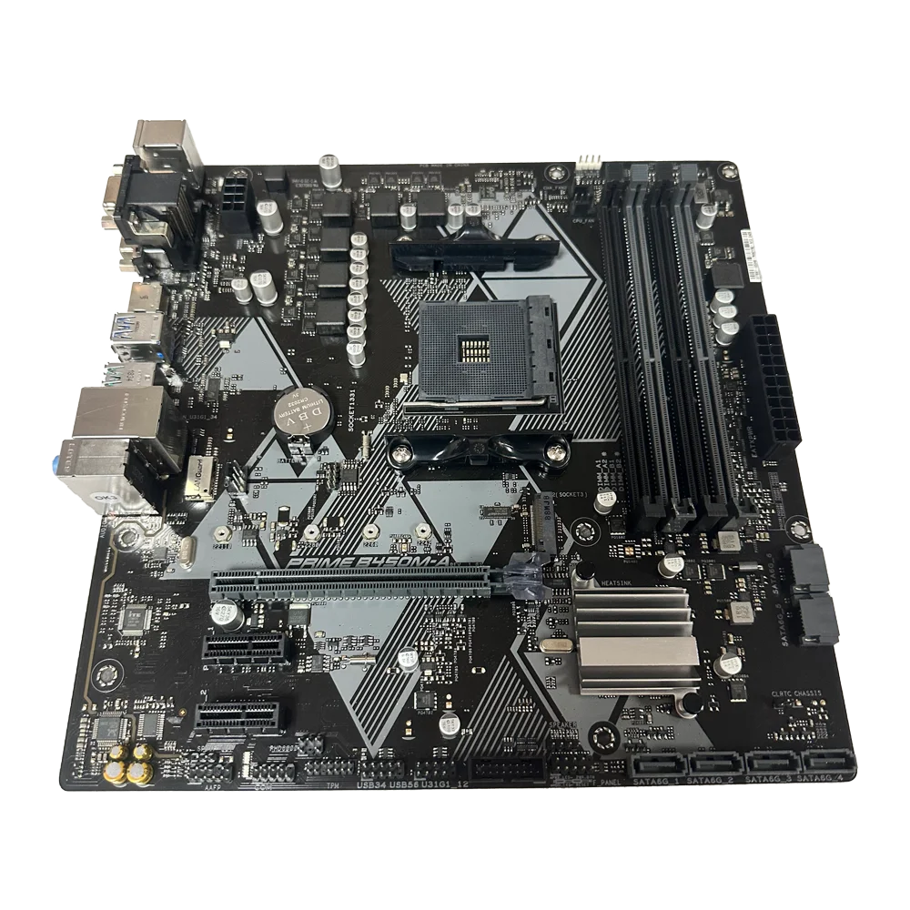 Дешевая оптовая продажа оригинальная игровая материнская плата B450M-A AM4 б/у с Aura Sync