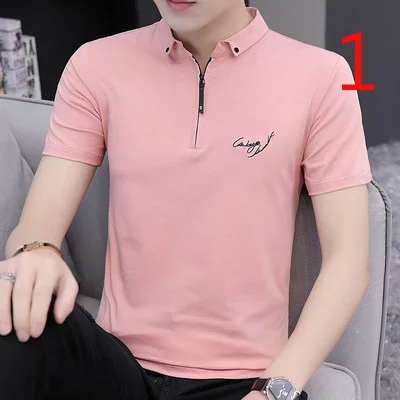 

Cotton t-shirt male Korean version of the trend lapel handsome clothes summer 2022 new