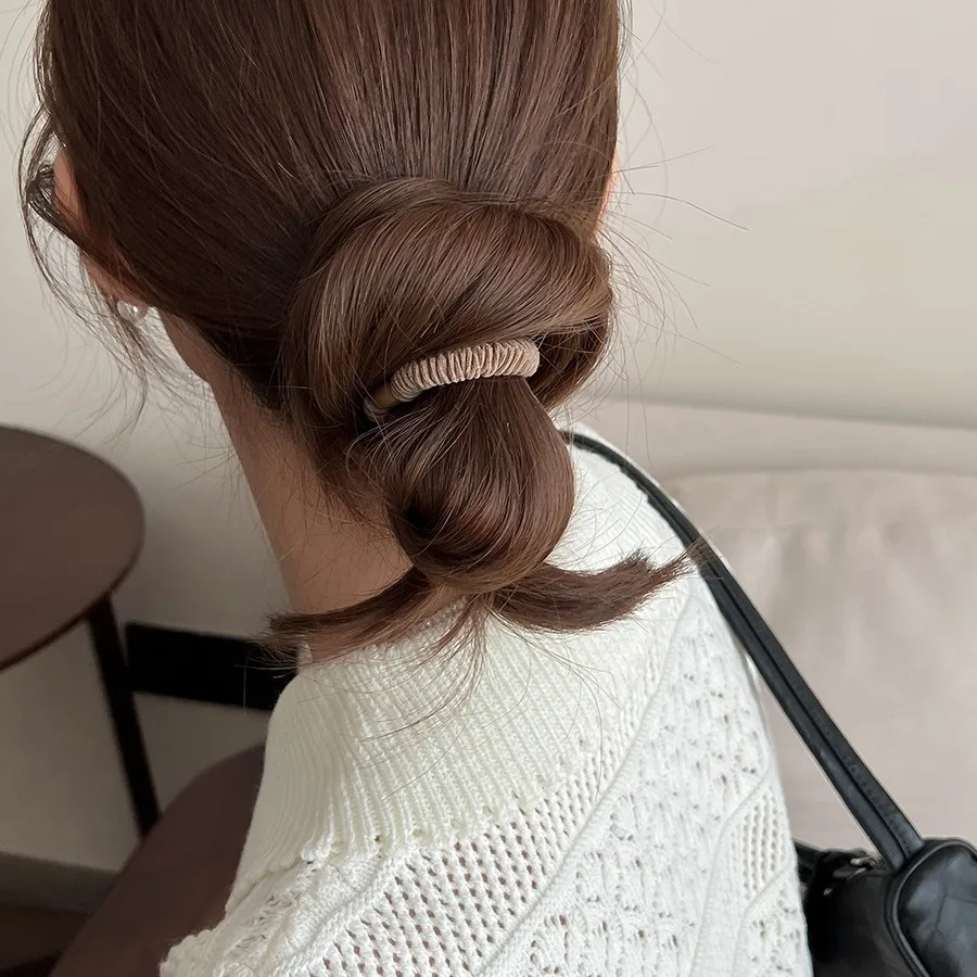 Базовые резинки для волос женщин и девочек простые Однотонные эластичные