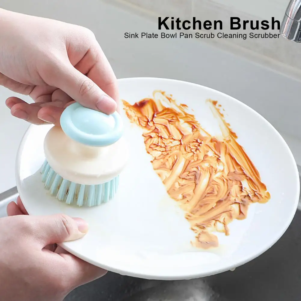 

Scrub Brush Modern Ergonomic Handle Lightweight Cooker Bowl Pot Pan Countertop Scrubber Kitchen Tools