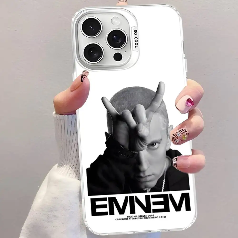 Фото Чехол для телефона Super Rapper Eminem, цвет серебристый, для iPhone 17 16 15 14 13 12 11 Pro Max Plus №5