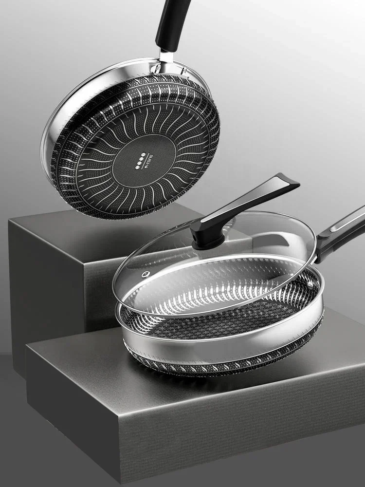 Антипригарная круглая сковорода 26-28 см из нержавеющей стали 316