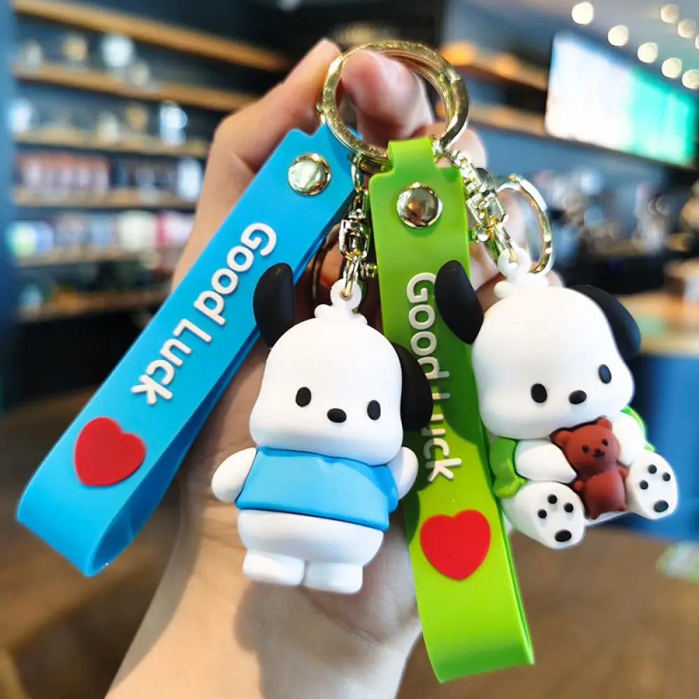 

Cartoon Pochacco Children Toys Car Key Ring Kawaii Sanrio Keychain Anime Pendant Doll Backpack Ornaments Accessories Women Gifts
