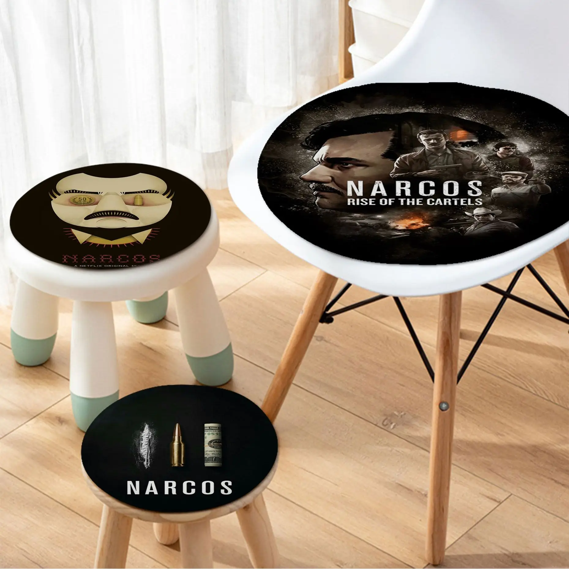

Steve Murphy Crime Columbia Season Narcos TV Series Seat Cushion Office Dining Stool Pad Sponge Sofa Mat Non-Slip Sofa Cushion