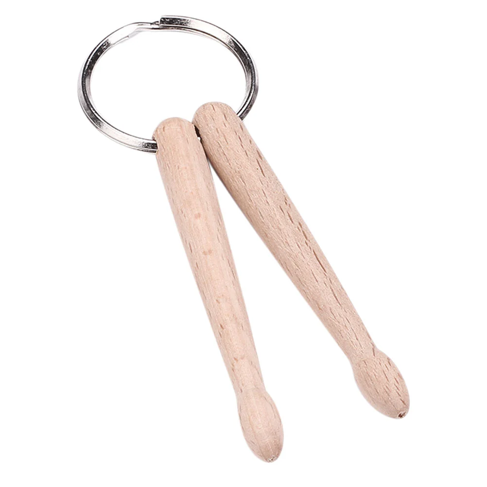 

Wood Keychain Drum Sticks: Drumsticks Percussion Key Ring Chain Keyrings Natural Drum Key Chain Decor Pendant
