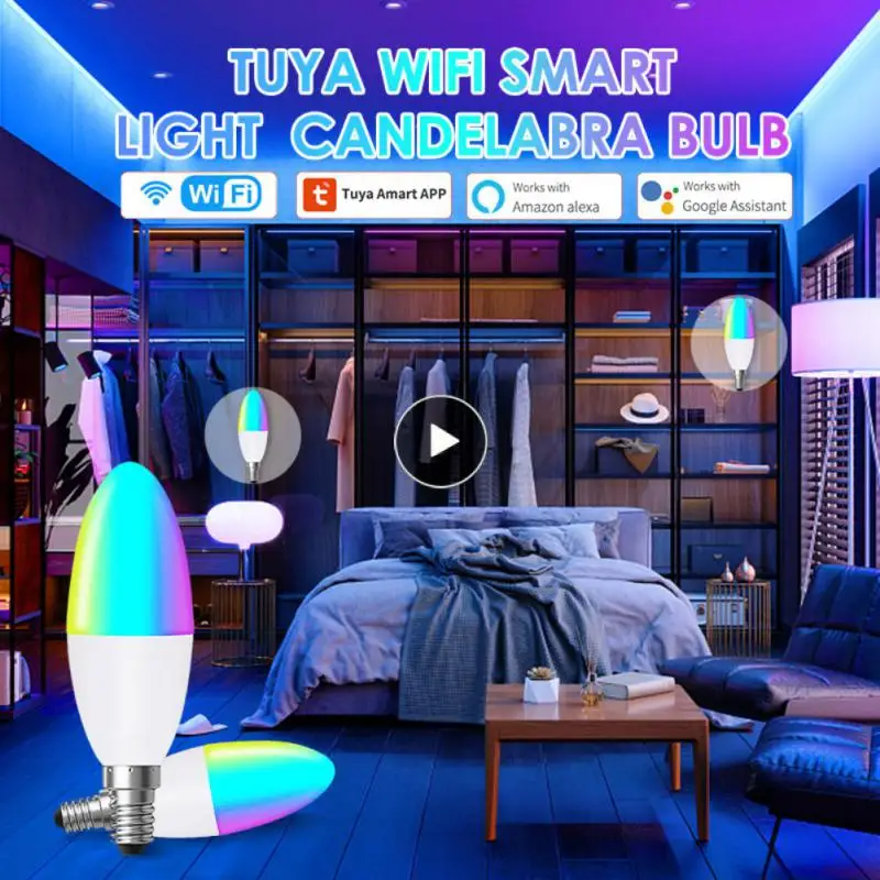 

Умная лампа с регулируемой яркостью, 5 Вт, Wi-Fi, Rgb, Rgbcw