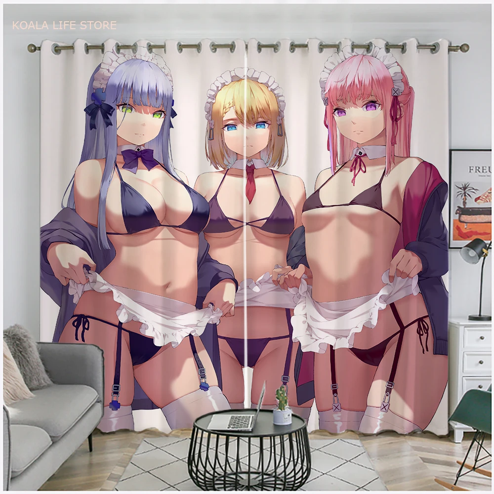 

Аниме девушка фоновая занавеска s сексуальная девушка затемняющие занавески для спальни подвески для дома общежития Съемная комната Декор на заказ изображение
