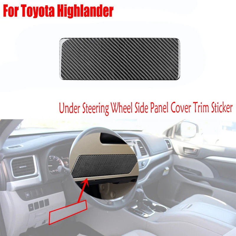 

Автомобильные аксессуары из настоящего углеродного волокна для Toyota Highlander 2014-2019, интерьерные детали под панель рулевого колеса, декоративная наклейка