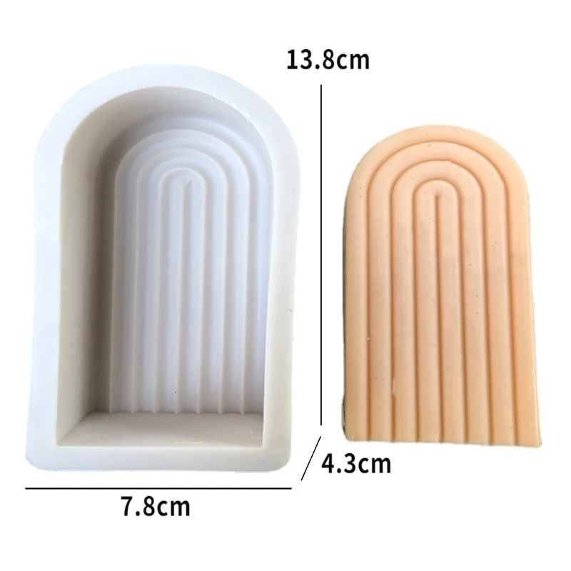 New Geometric Rainbow Arch Candle Mould DIY Home Plaster Aromatherapy Silicone Mold resin mold | Дом и сад