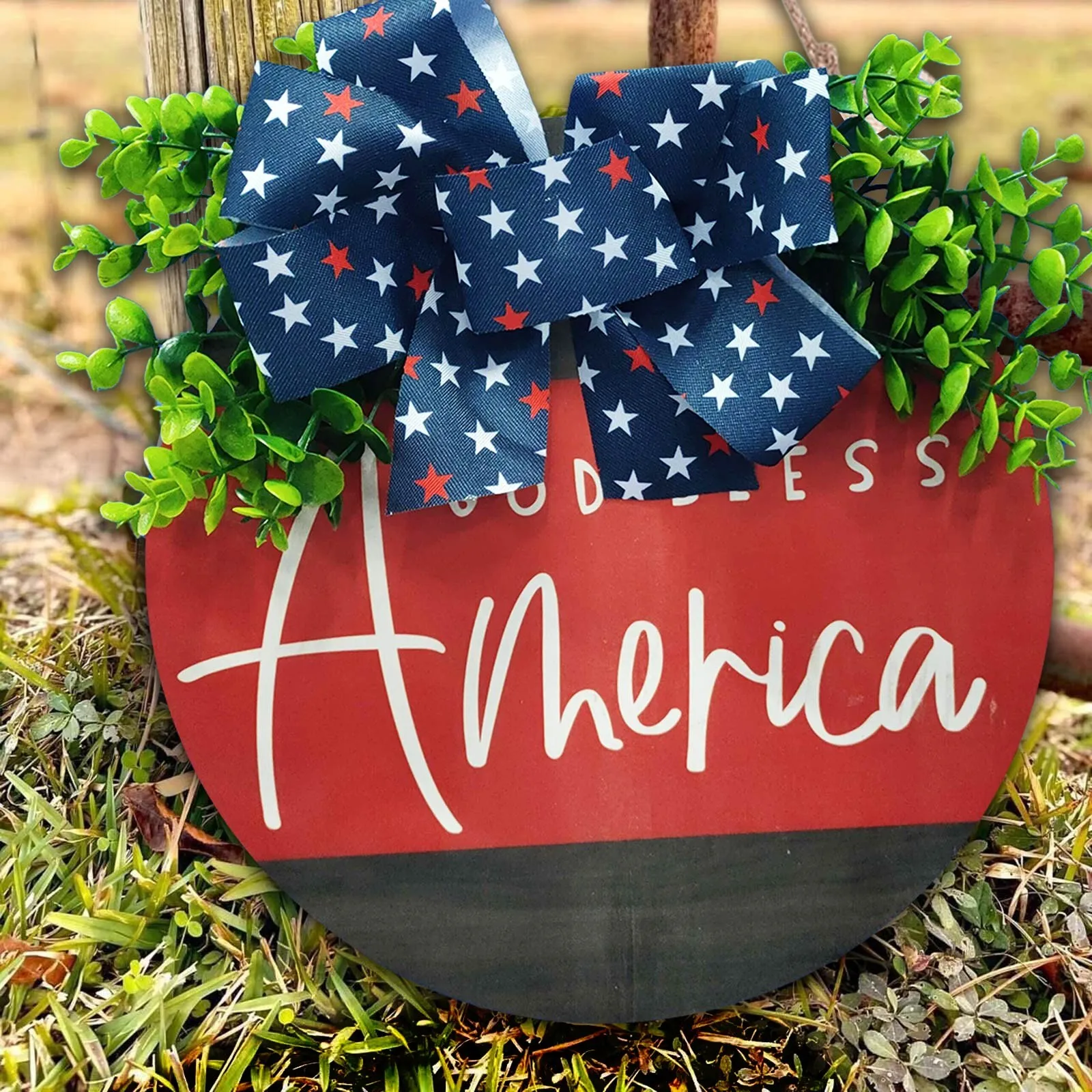 Новый венок на входную дверь, украшение «Бог Соединенных Штатов», дверная рама, приветственный венок, большая вешалка на дверь ко Дню Святого Валентина