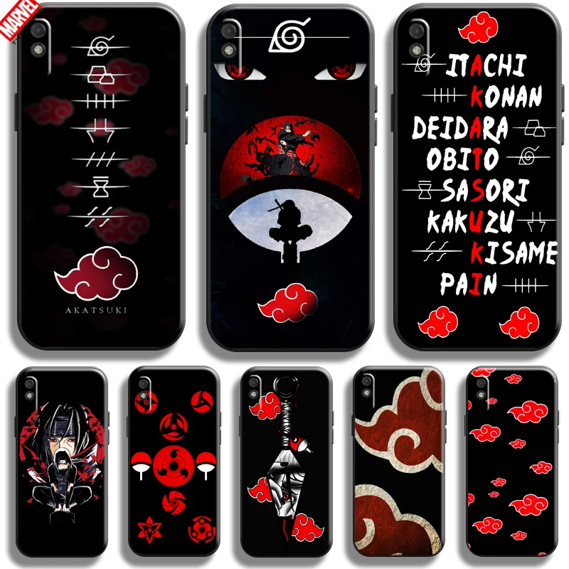 

Uchiha Itachi Sharingan Akatsuki For Xiaomi Redmi 9A 9AT Phone Case Soft Silicone Cover Liquid Silicon Coque Black Back