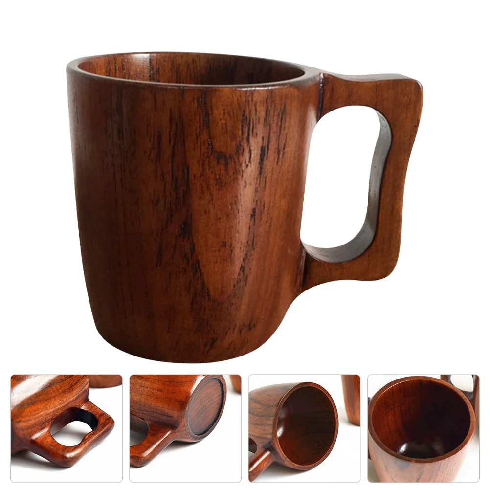 

Wooden Mug Coffee Cup Tea Men Mugs Tankard Wood Beer Travel Drinking Water Tumbler Vintage Cups Viking Steins Stein Office Set