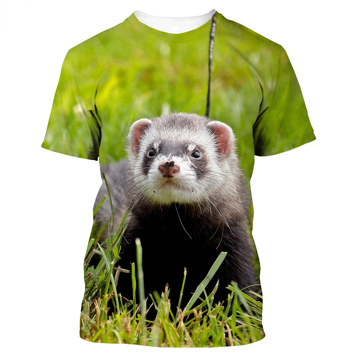 Брендовая летняя футболка BIANYILONG модная спортивная с 3D-принтом животного хорька
