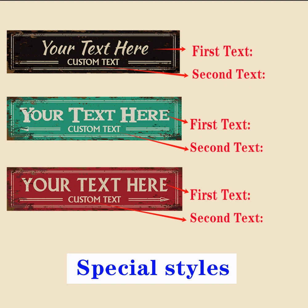 Персонализированный Металлический Знак Stree индивидуальное название стрелки