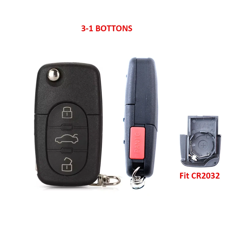 2/3/4 корпус автомобильного брелока для Audi A3 A4 A6 A8 TT RS4 Quattro для Volkswagen для VW Bora Passat Seat для Skoda