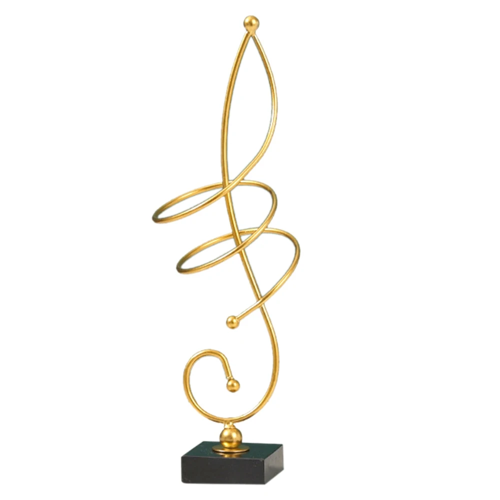 

Modern Figurines for Interior for Home Decor Supplies Golden Metal Ornaments Desk Living Room Christmas Decoration 1