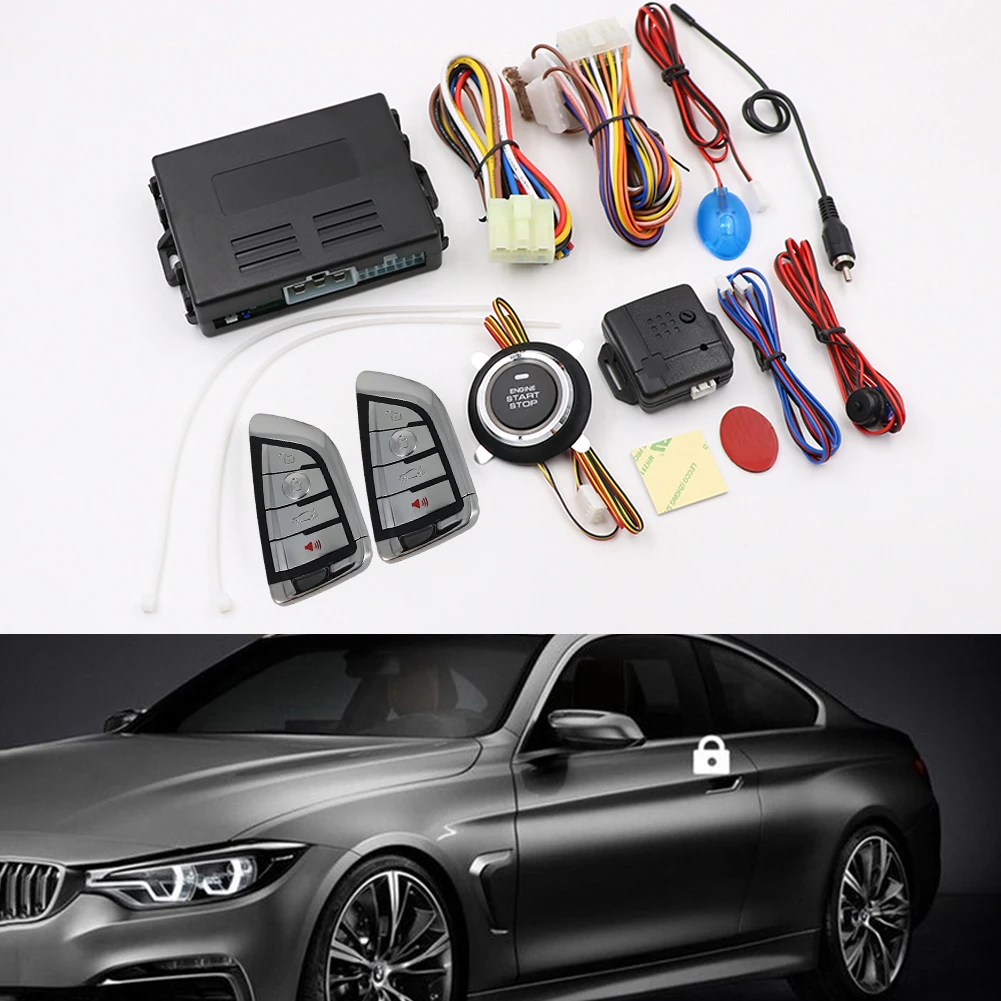

Car Keyless Entry Engine Start/Stop Button Remote Starter Security Alarm System Car Accessories High Quality Key Alarm