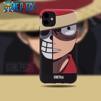 anime one piece luffy figure frosted phone cases for iphone 11 12 13 pro max x xs xr 7 8 plus cartoon kawaii cute soft case