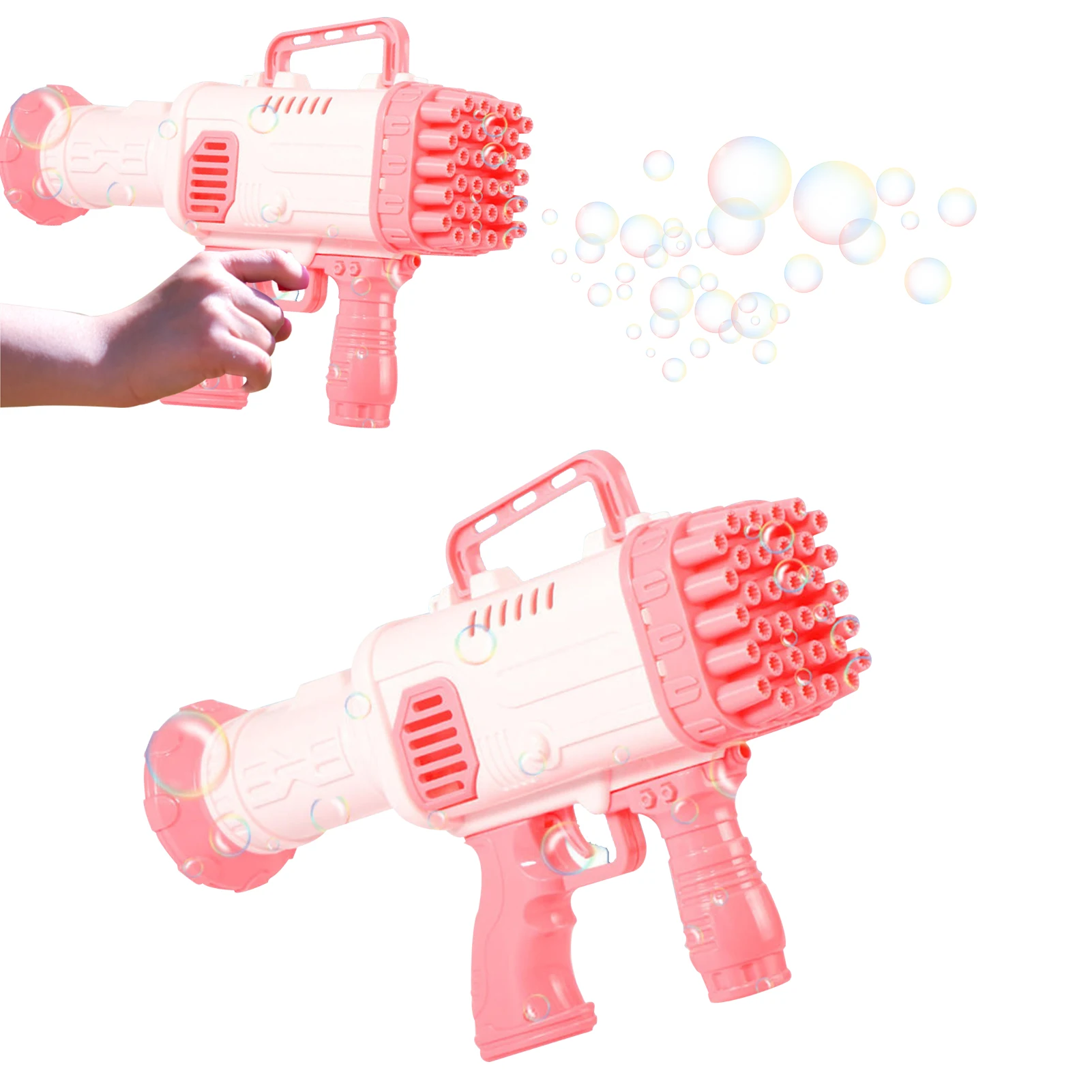 

Bubble Maker Machine 32/45 Holes Automatic Bubble Blower Summer Blower Maker Water Toy Rocket Bubble Launcher For Kids Adults