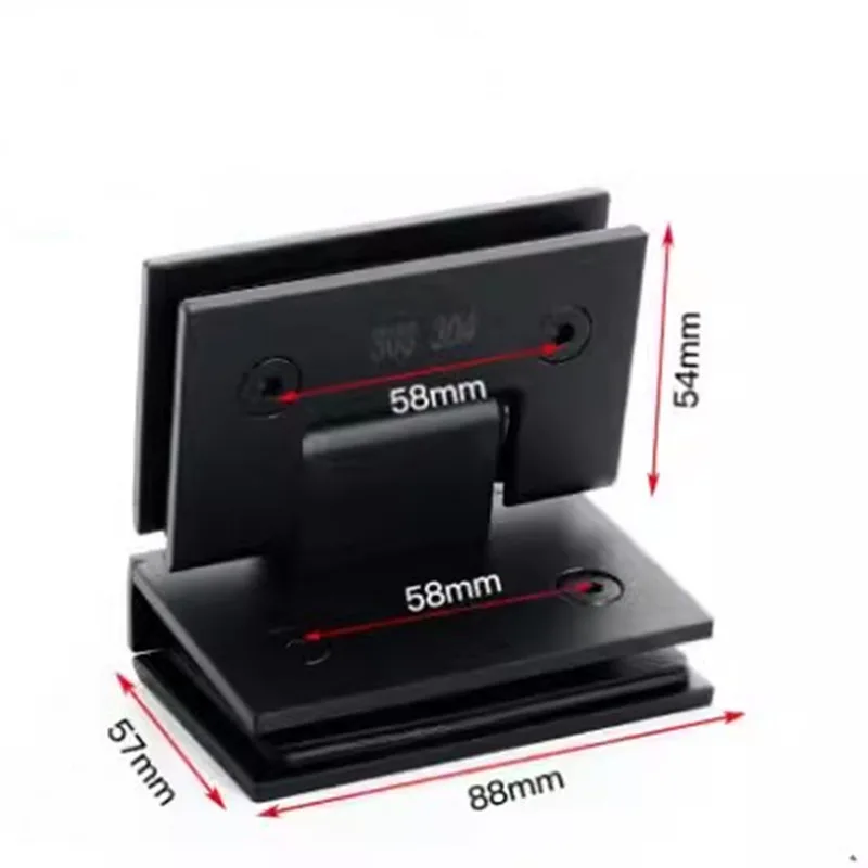 

Стеклянный зажим для ванной комнаты, 90 градусов, дверной шарнир из нержавеющей стали 304, двухсторонний стеклянный дверной шарнир для ванной комнаты, душевой комнаты (приблизительно)