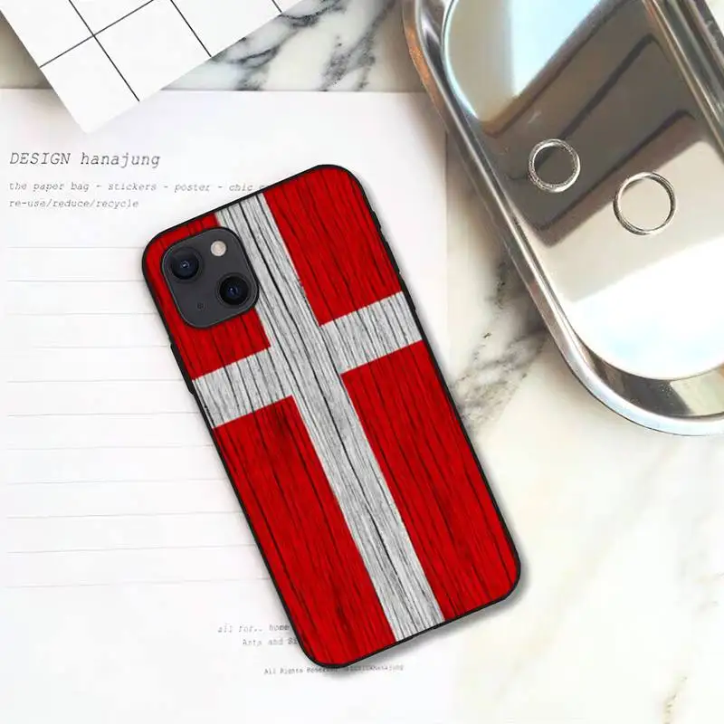 Чехол с датским флагом для телефона iPhone 11 12 Mini 13 14 Pro XS Max X 8 7 6s Plus 5 SE XR - купить по