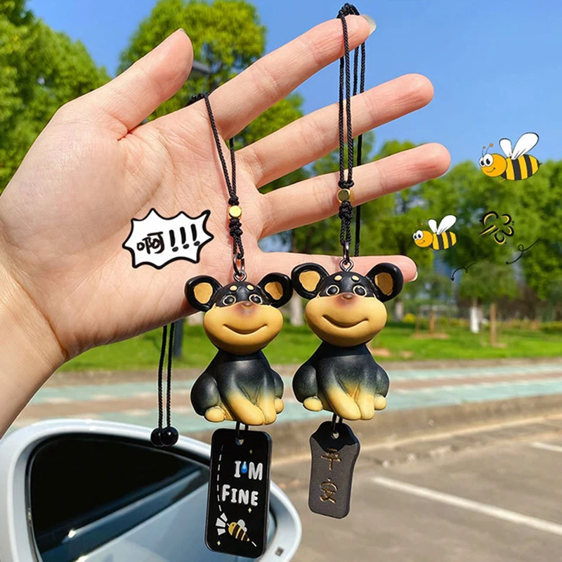 Мультяшная Милая новая игрушечная собака модель автомобиля кулон креативное