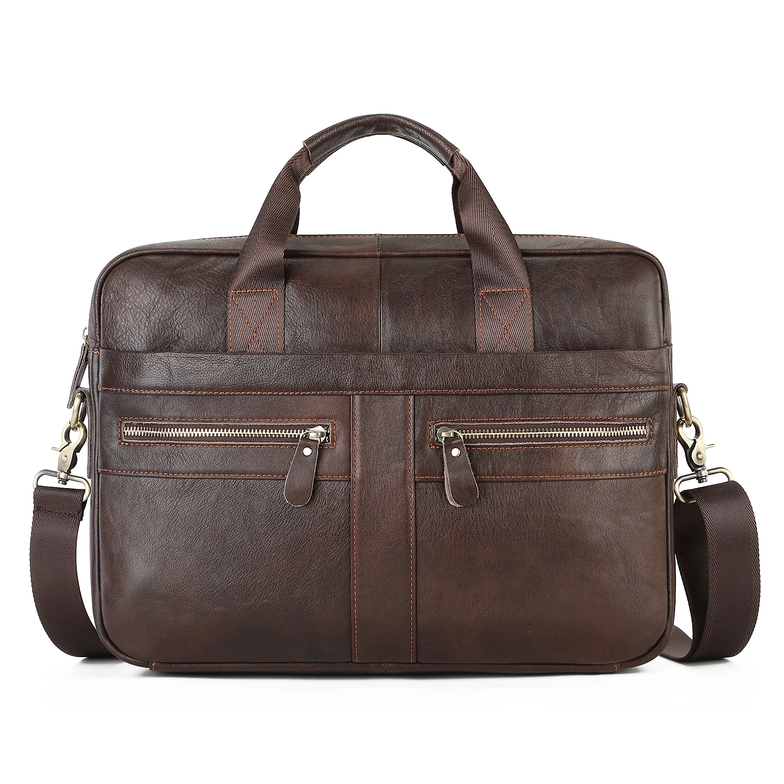 

Royal Bagger Briefcases for Men Genuine Cow Leather Vintage Male Business Shoulder Bag Large Capacity Bag 1295