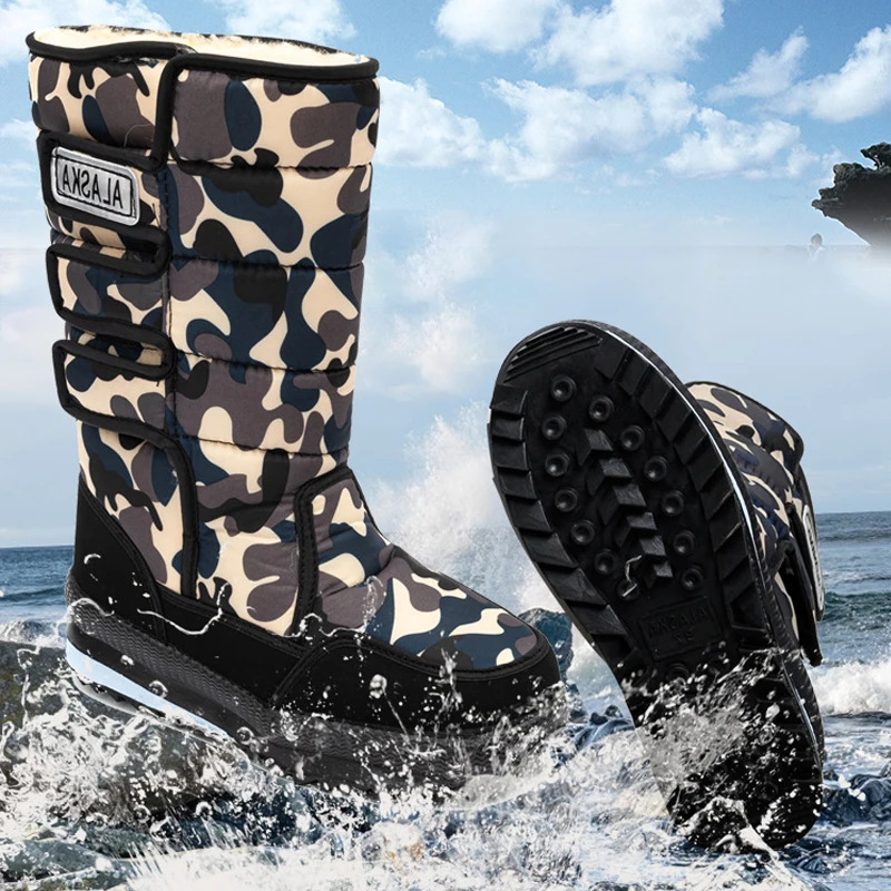 Women Snow Boots Platform Winter Boots Thick Plush Waterproof Non-slip Boots Fashion Women Winter Shoes Warm Fur Botas mujer