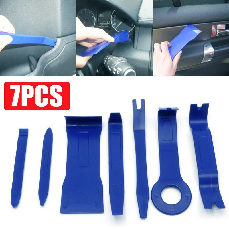 

7 шт. голубые пластиковые аксессуары для автомобильного аудио GPS радио дверной зажим инструмент для снятия панели Автомобильный Универсаль...