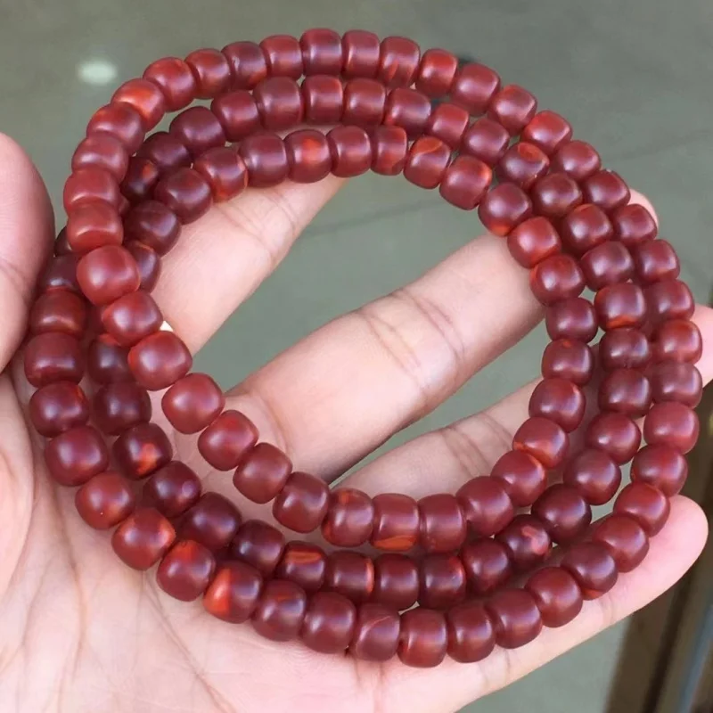 Натуральный красный браслет Waxi с бусинами Будды 108 чистый и бесшовный