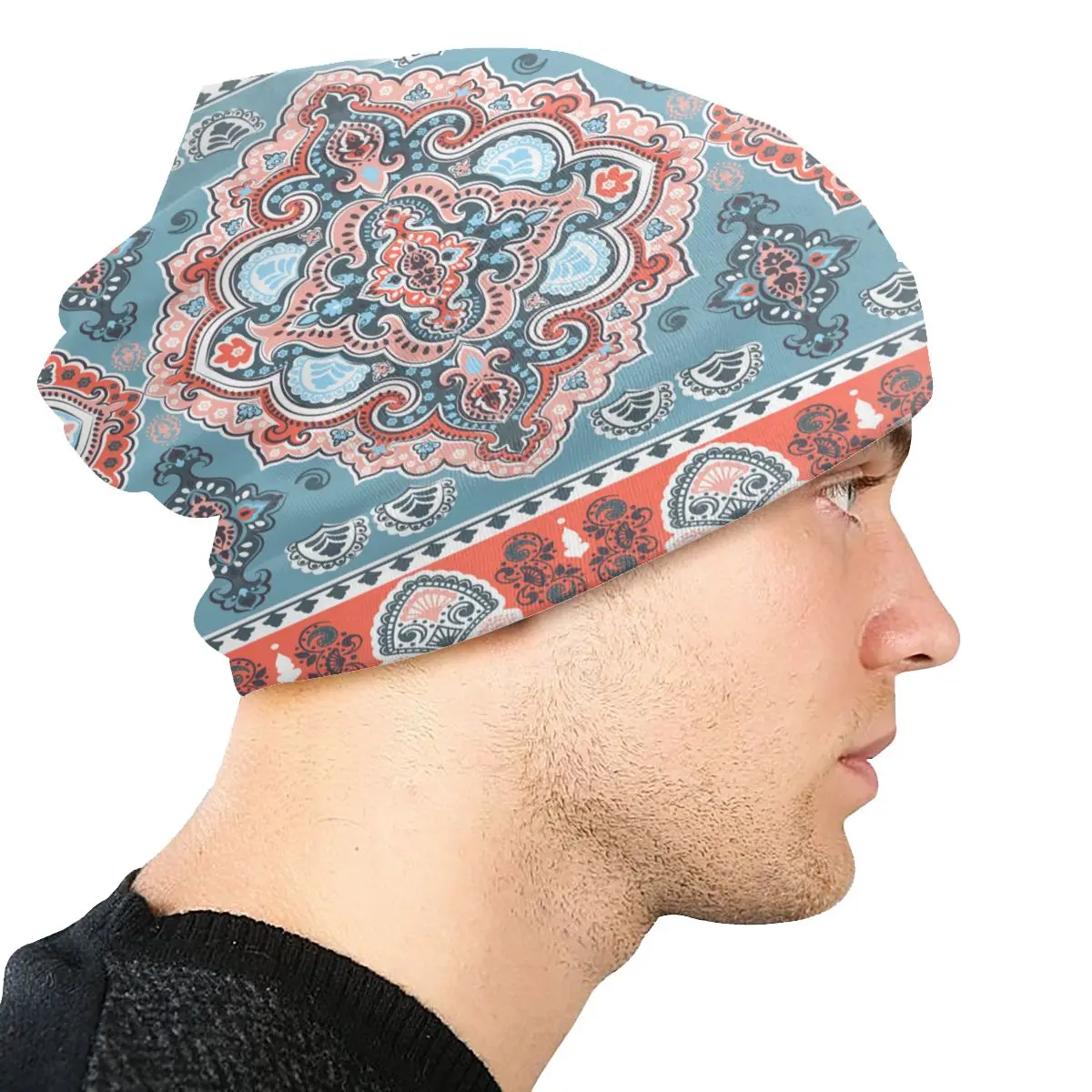 Повседневная шапка унисекс с индейскими цветами и Пейсли в этническом стиле