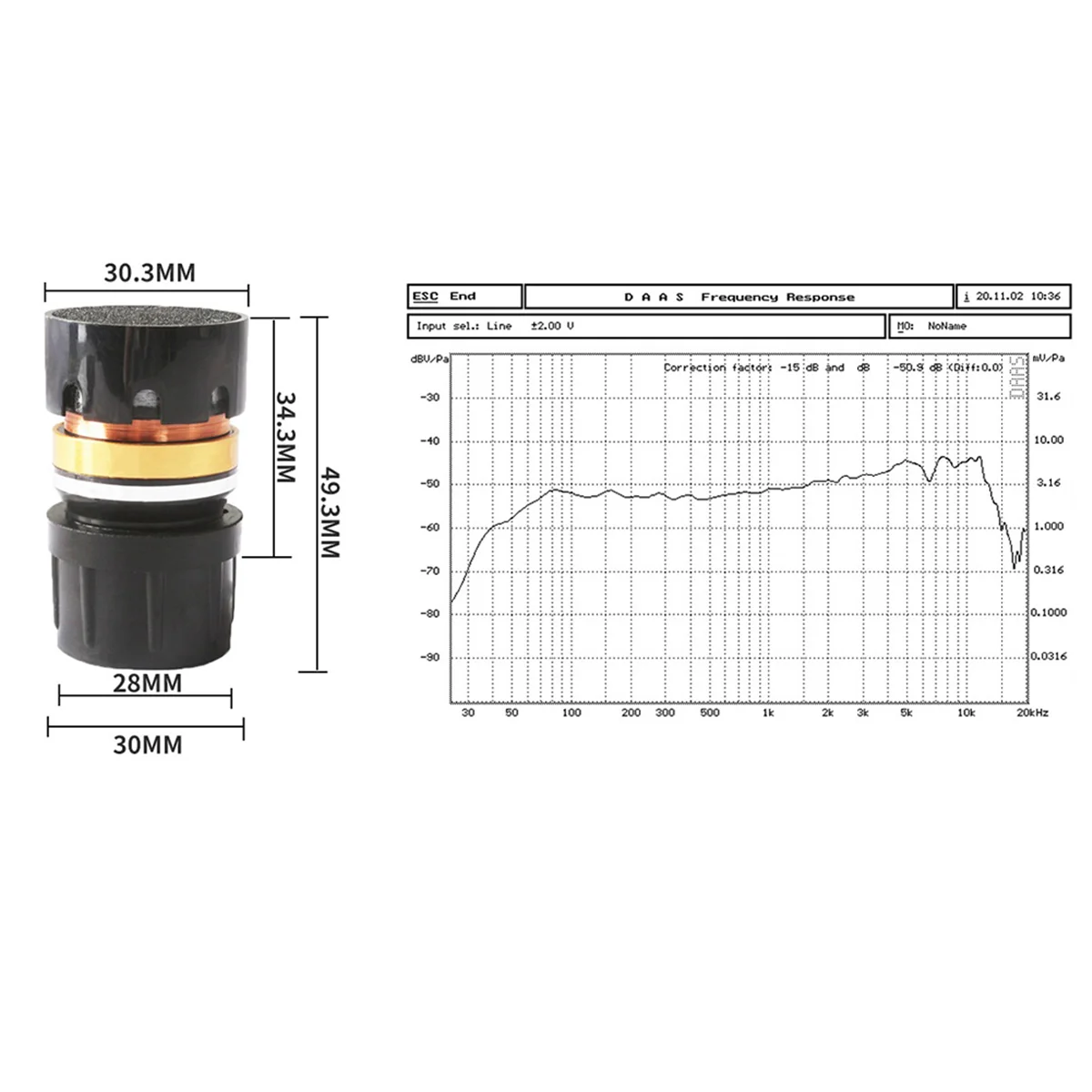 Однонаправленный динамический микрофон Core KTV Динамический микрофонный капсула