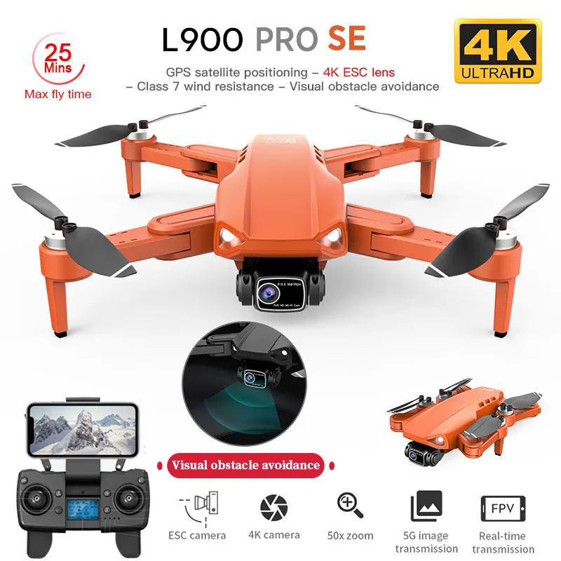 

L900 Pro SE HD Drone 4K Professionelle FPV Mit Kamera 5G WIFI Visuelle Hindernis Vermeidung Bürstenlosen Motor RC quadcopter Min