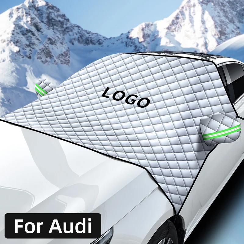 

Winter Thickening For Audi Car Windshield Cover Rear View Mirror Covers Outdoor Anti-frost Dustproof Heatproof Fit Sedan SUV