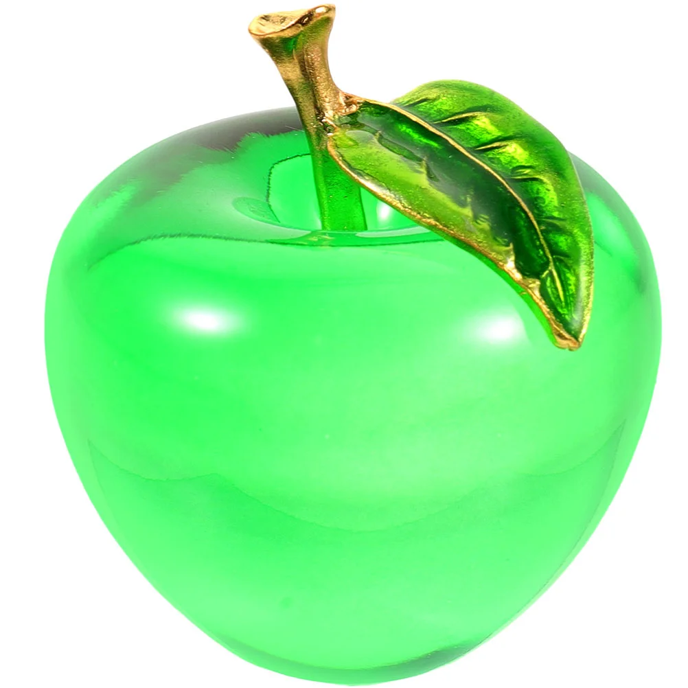 

Crystal Apples Figurine Apples Shape Ornament Table Decoration Craft for Office