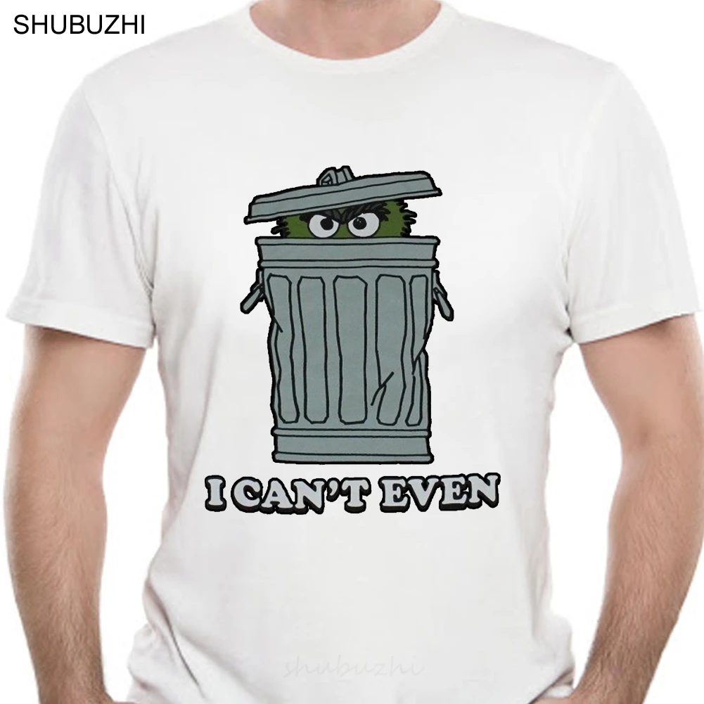 

Sesame Street TALL Mens T-Shirt - Oscar The Grouch I Can't Even Hiding Can Image fashion t-shirt men cotton brand teeshirt