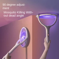 5 in 1 electric fly swatter mosquito killer lamp usb rechargeable angle adjustable electric bug zapper fly bat mosquito trap