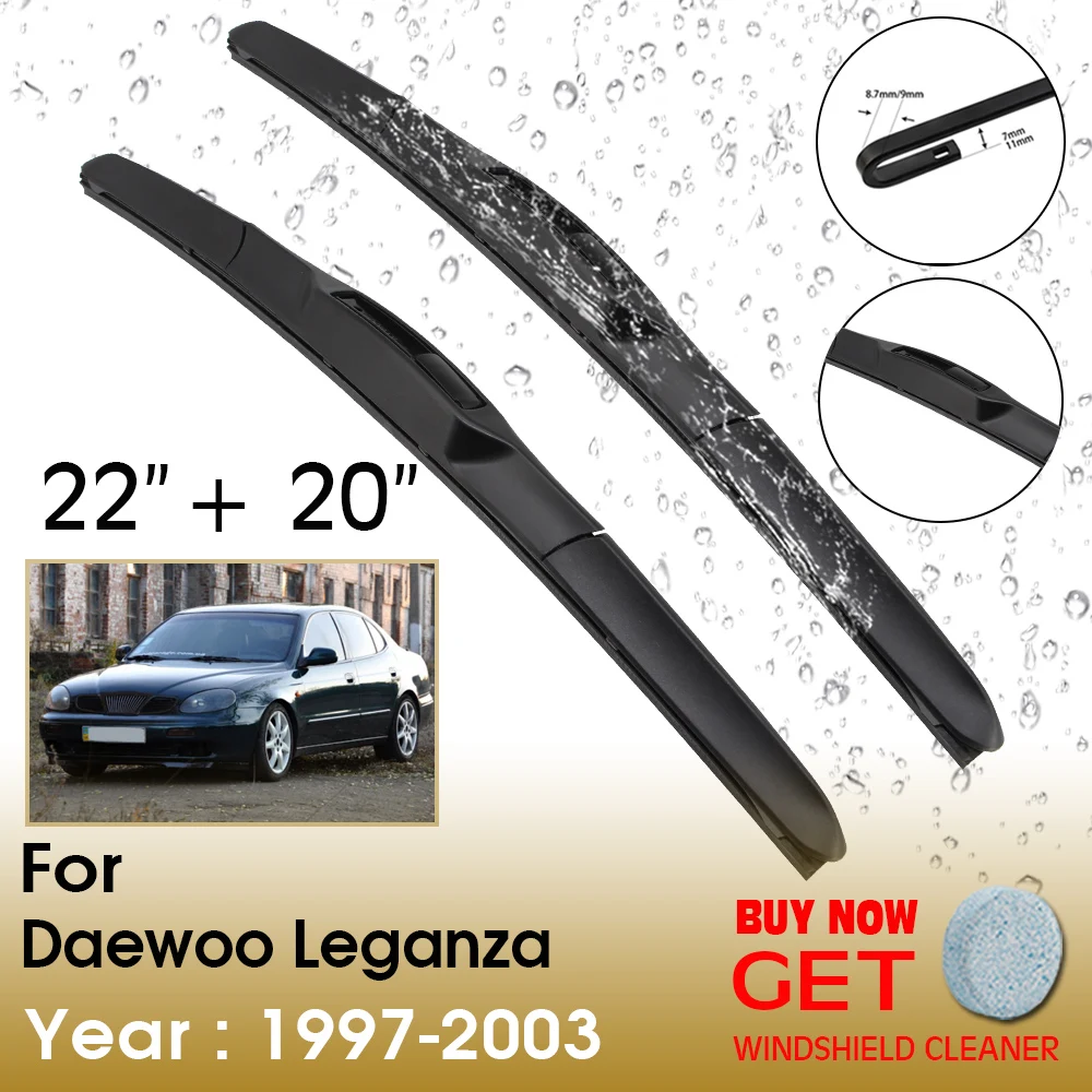 

Car Wiper Blade For Daewoo Leganza 22"+20" 1997-2003 Front Window Washer Windscreen Windshield Wipers Blades Accessories