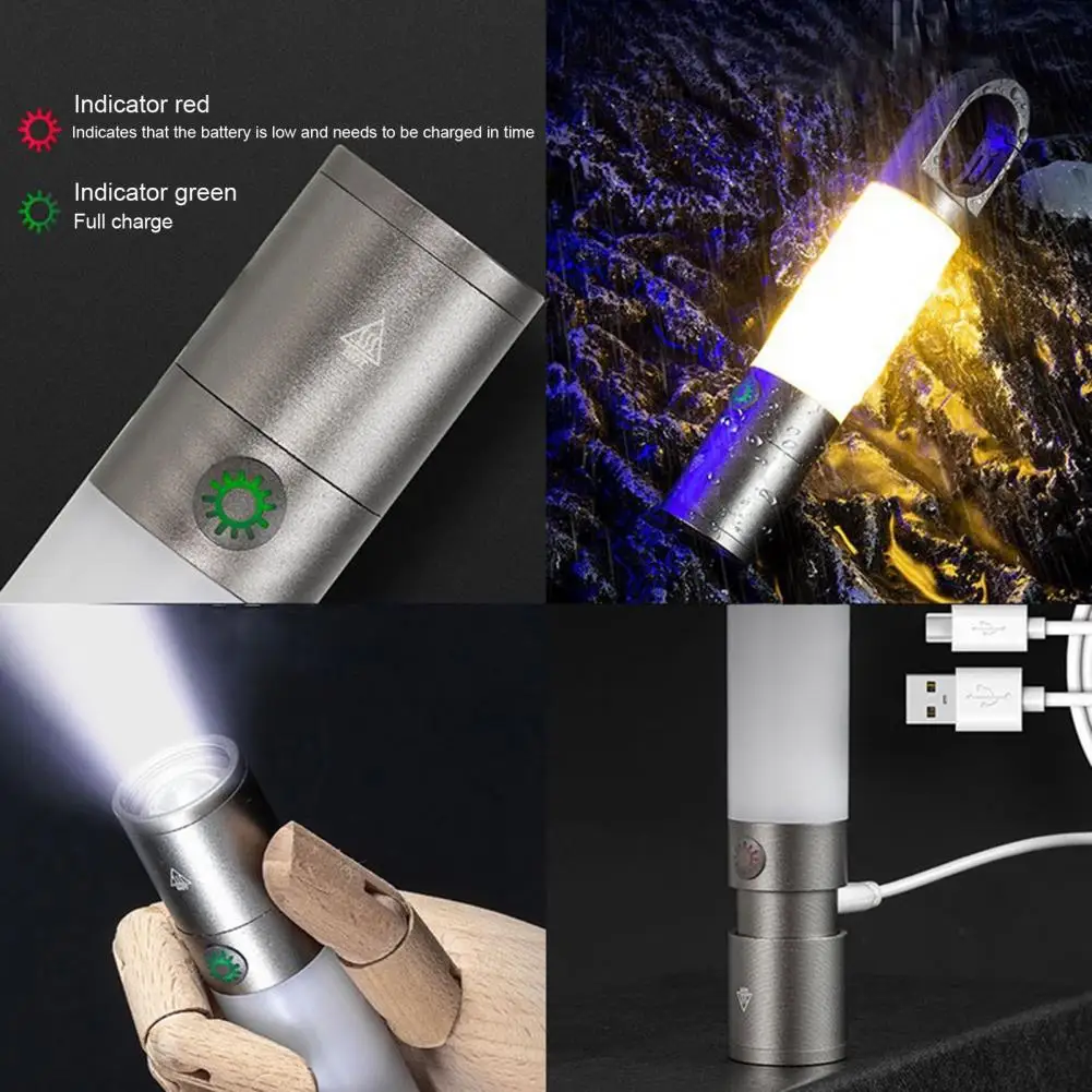 

Backpack Flashlight Camping Flashlight Compact Rechargeable Camping Flashlight High Waterproof Multiple Modes Ideal Emergency
