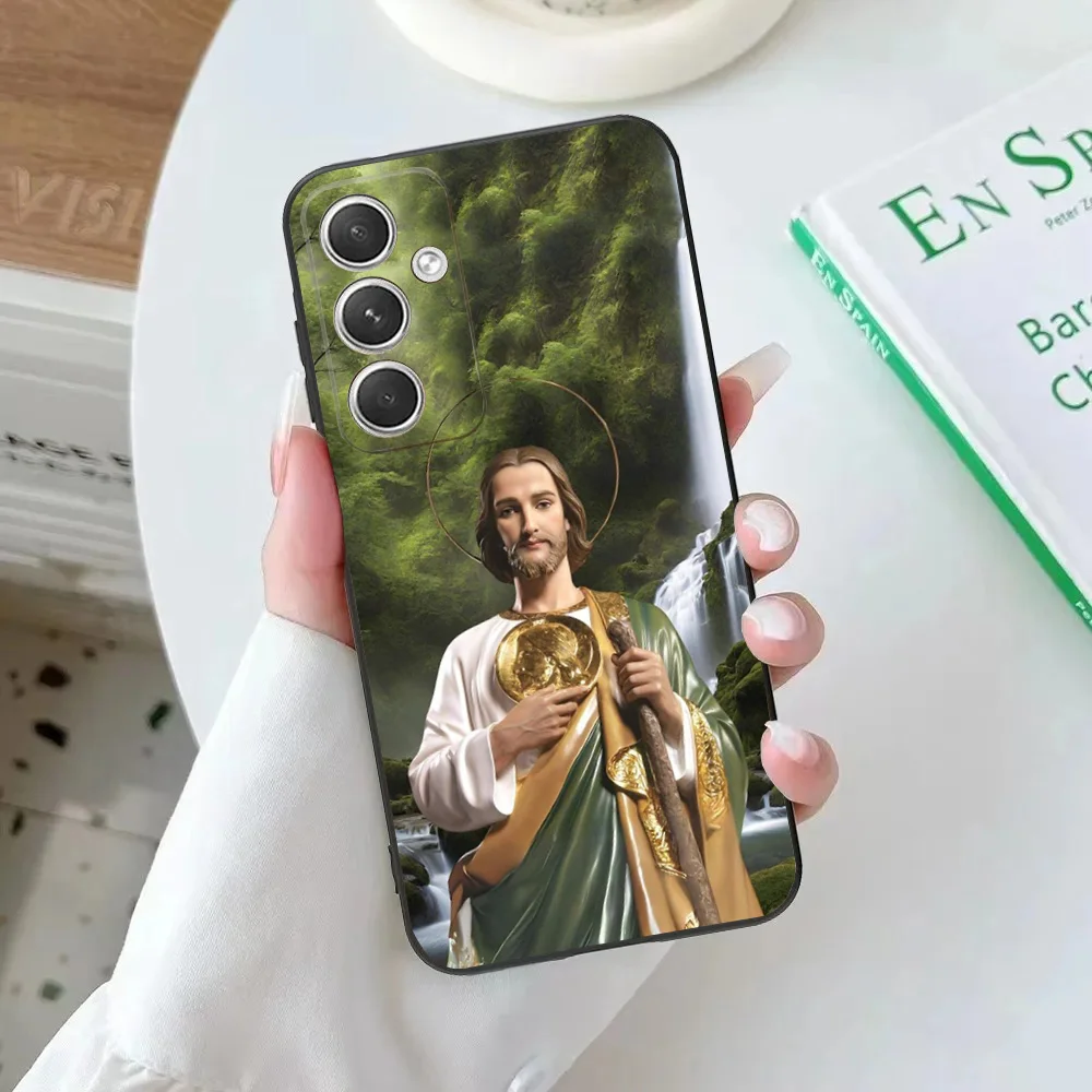 Чехол для телефона San J-Judas Tadeo Samsung Galaxy A20 A21s A22 A31 A32 A52 A53 A72 73 A80 A91Мягкий черный чехол