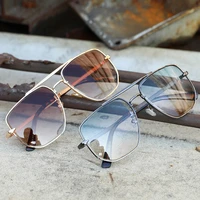 2022 fashion sunglasses men cool driving glasses goggle summer metal vintage pilot sun glasses punk oculos de sol