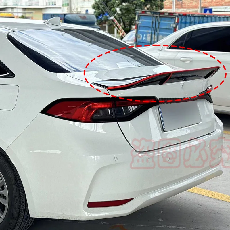 Фото Подходит для Toyota ALLION 2021 2022 2023, спойлер из АБС-пластика, глянцевый черный задний багажник, крыло, автомобильные аксессуары, тип ALLION R №1