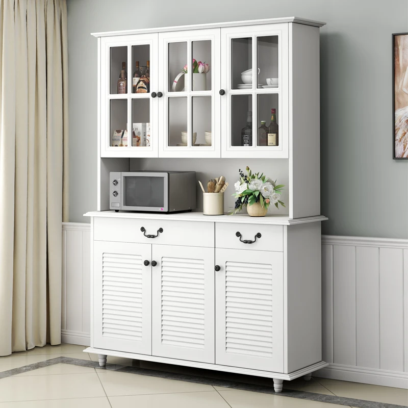 Белый барный шкаф сервант для хранения скандинавский комод документов