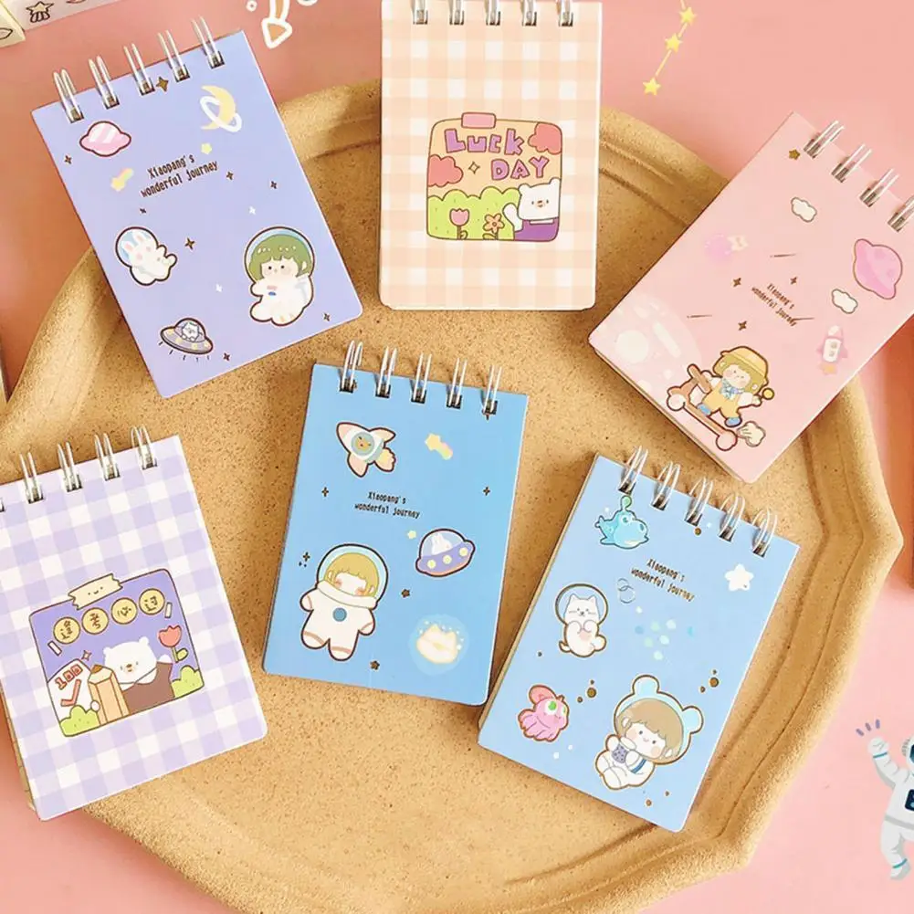 

80Pages Diary Book Portable Compact Paper Vertical Hollow Coil Notebook for Personal Use