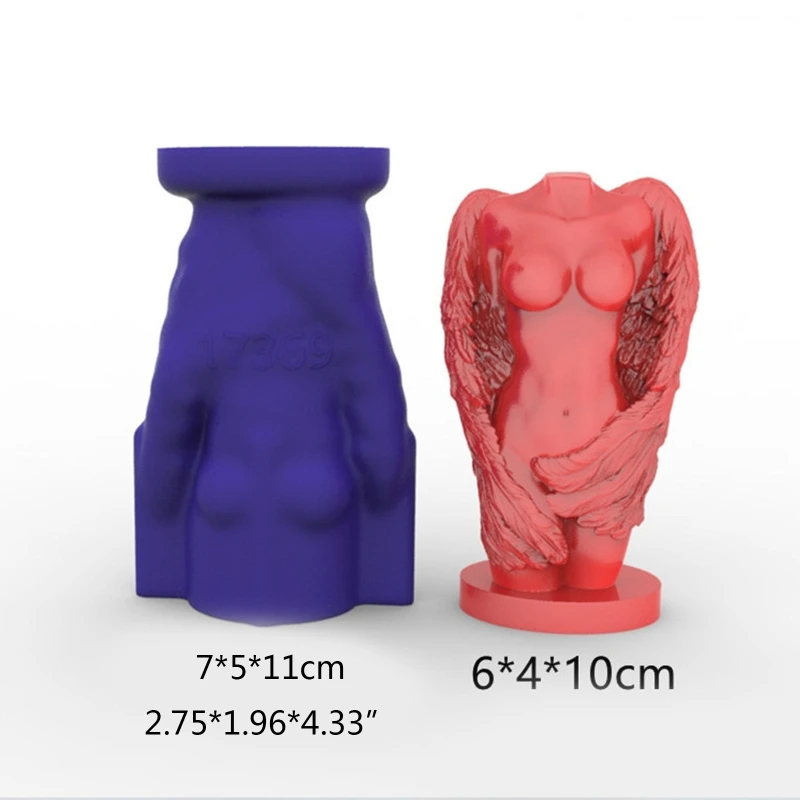 

95AB Angel Decoration 3D Candle Soap Mould DIY Candle Epoxy Mold Handmade Candles Aroma Wax Soap Molds for Decorations
