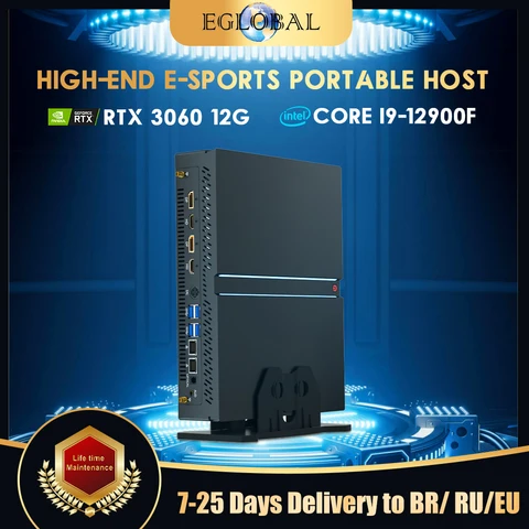 Мини-ПК EglobalGamer Intel 12th Gen i9 12900F i7 12700F Nvidia RTX 3060 2060 12G PCIE4.0 * 4 настольный компьютер Windows11 WIFI6 HD2