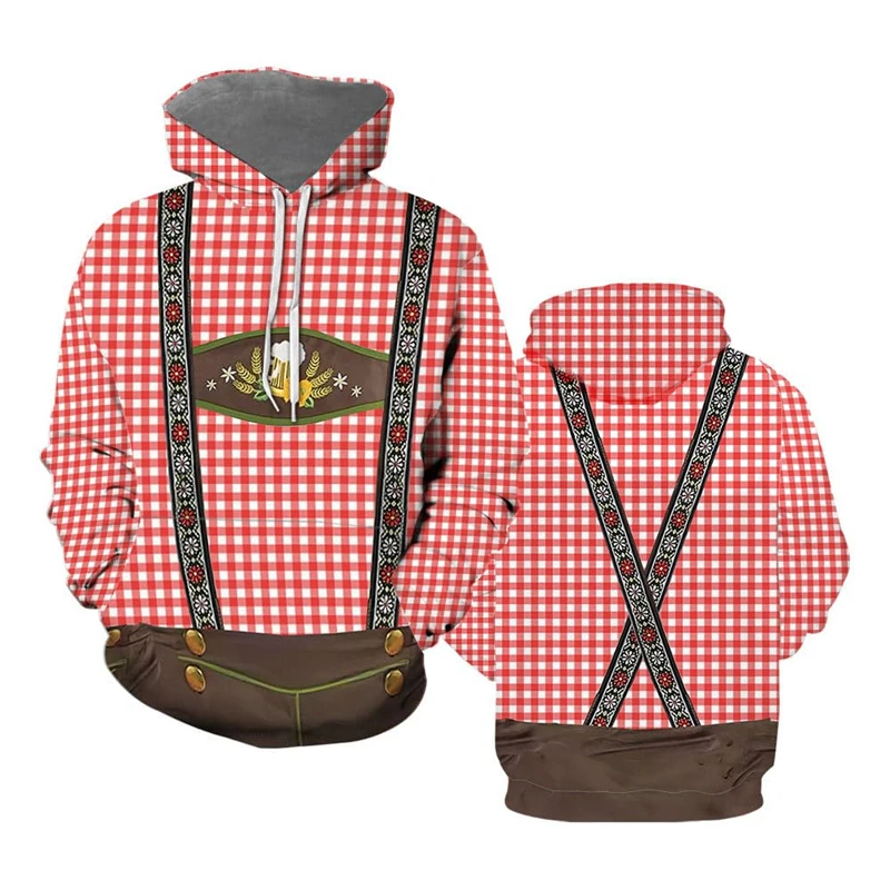 Толстовка Oktoberfest в Германии с 3D графическим рисунком Мужская одежда Повседневный