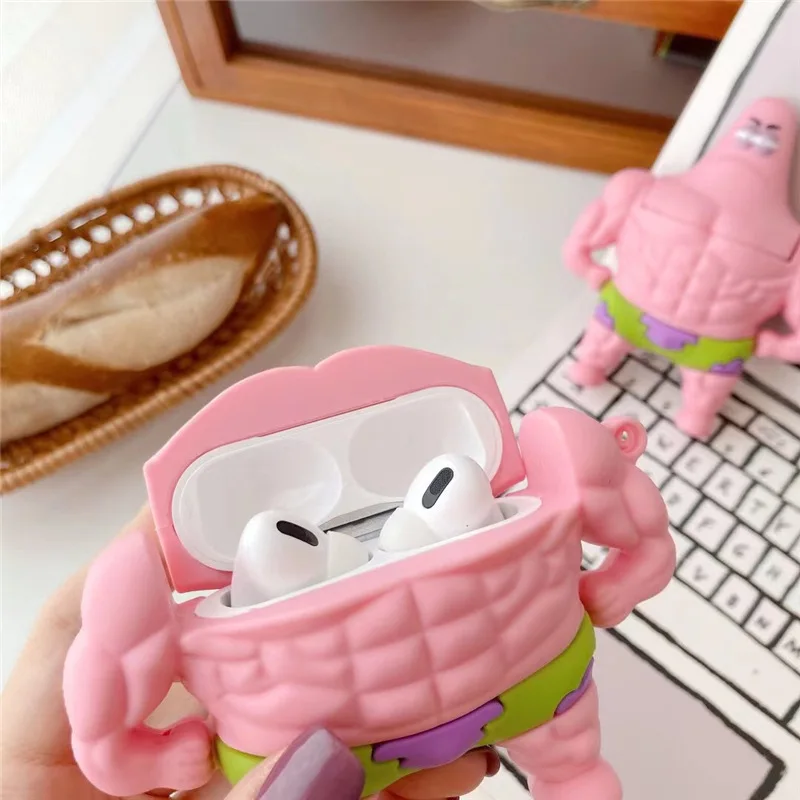

Creative Cartoon Anime Headphone Case Funny Muscle Silicone Earphone Protective Shell for Airpods Pro 1 2 Kawaii Cover Gifts Toy